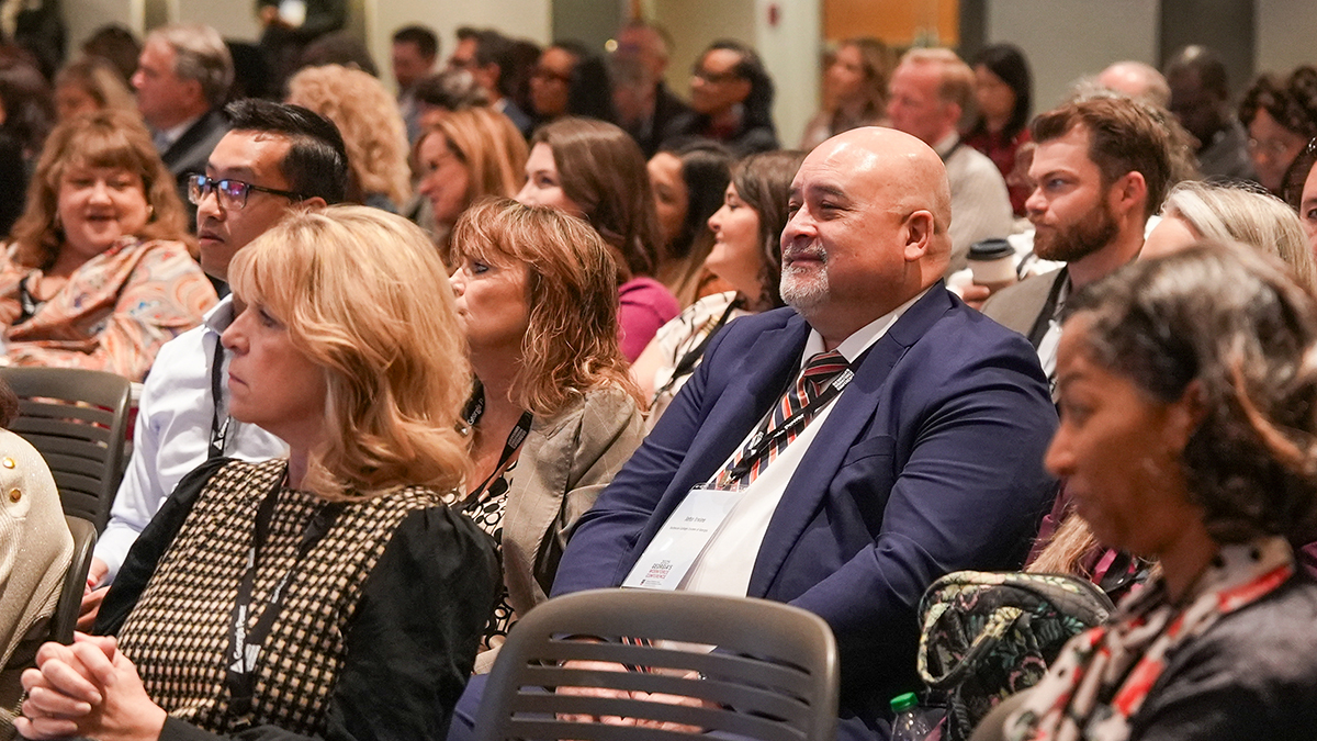 Crowd listens to speaker during 2025 Georgia's Workforce Conference.