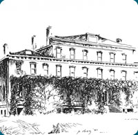 Sketch of the historic Lucy Cobb Campus home to the Institute