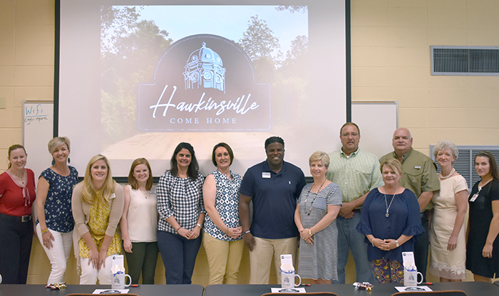 An iconic logo is one element of a community branding project the Institute of Government recently presented to community leaders in Pulaski County and the City of Hawkinsville to provide a focus for strategic marketing efforts.
